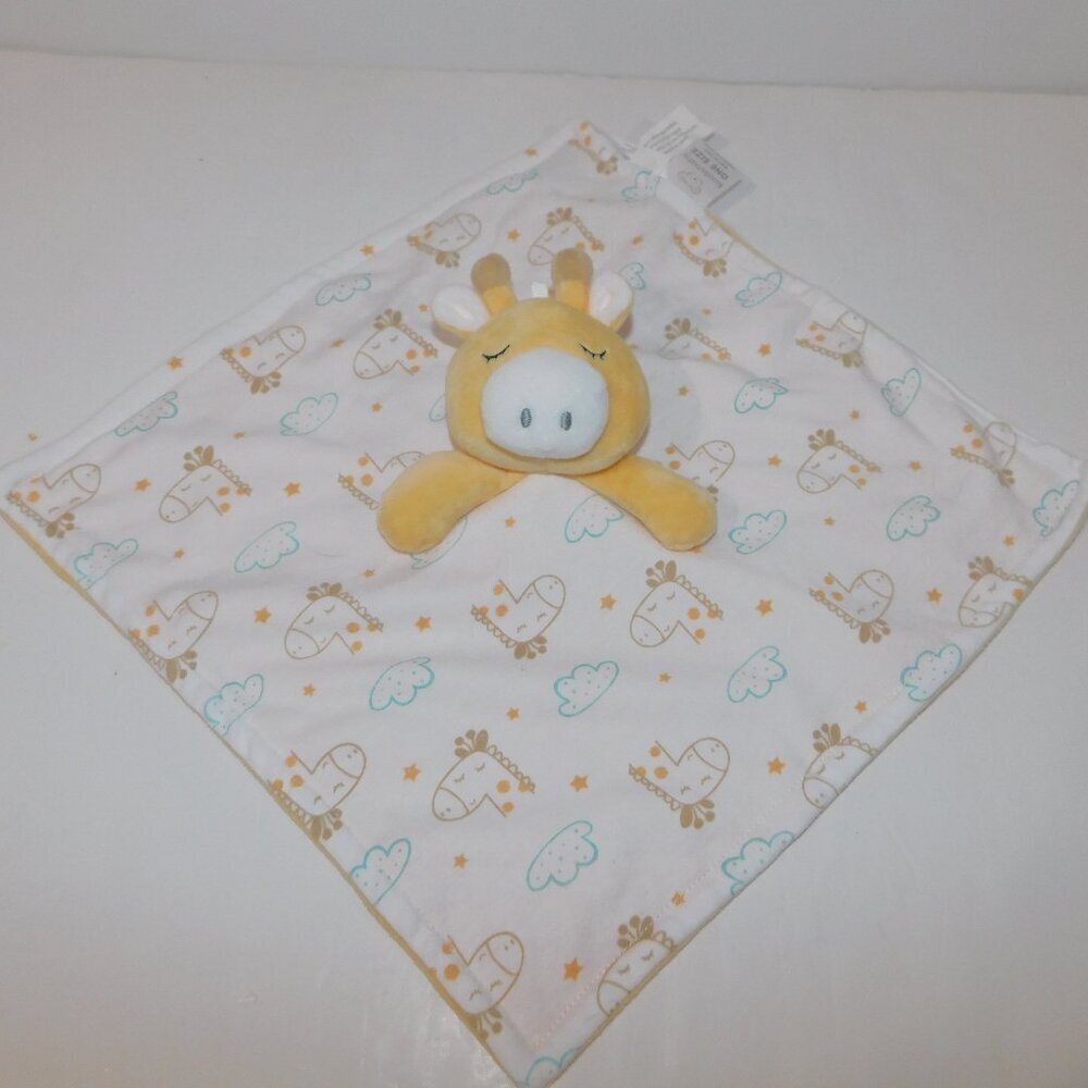 Koala Baby Giraffe Security Blanket White Yellow Baby lovey nunu Soother